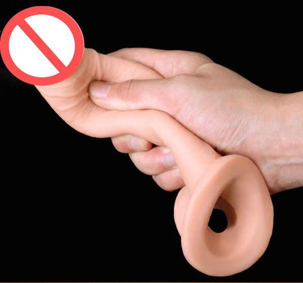 Super Soft Realistic Silicone Penis Extender Sleeve Cock Enlargement Enhancer Reusable Delay Gonobolia Dick Ring Adult Sex Toy For Men