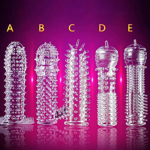 TPE Sex Penis Sleeve Delay Time Crystal Cock Rings Reusable Penis Extension Penis Rings Adult Sex Toys for Men