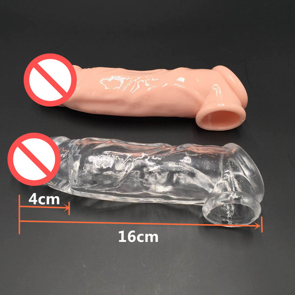 Penis sleeve silicone cock sleeve with scrotum ring penis extender enlarge 1cm,increase 4cm,sexual artifacts sex toys for men