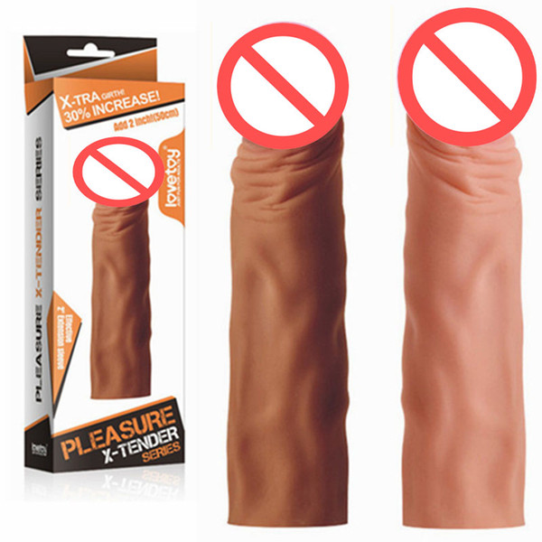 Realistic Penis Sleeve Reusable Dildo Enlargement Simulation Penis extension Enlargers