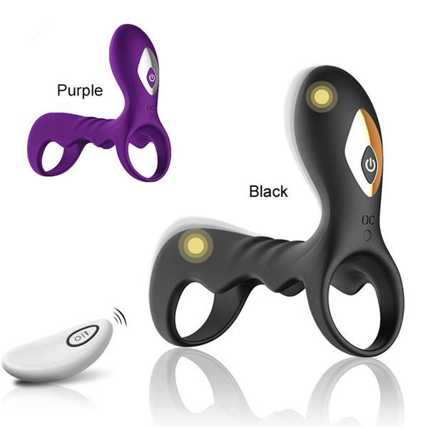 Remote Control Penis Ring 10 Speed Vibrator Cock Ring for Men Delay Ejaculation G Spot Stimulation Intimate Sex Toys for Couples Y18101001