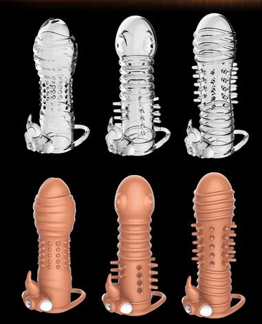 2017 New Penis Sleeve Penis Enlargers Penis Extender 6Colous And Increase Reusable Delay Sex Toys High Quality