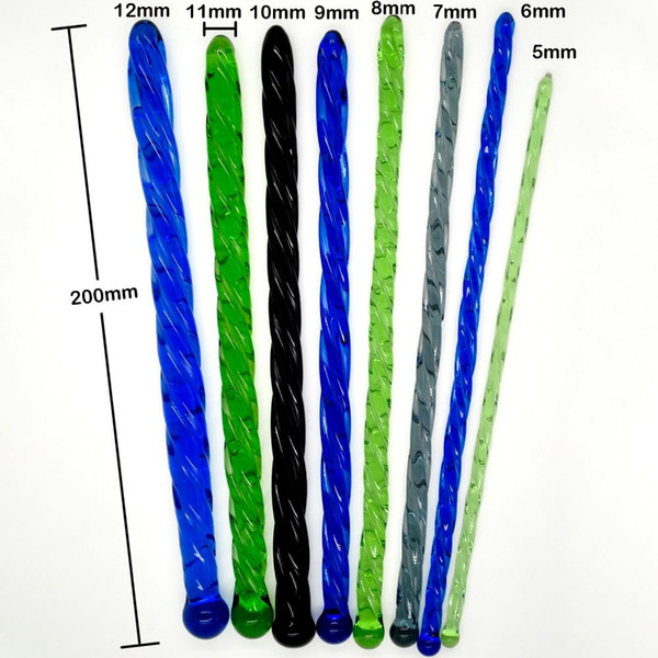 8 pcs/set colored Pyrex Glass Urethral Dilator Stretching Plug Catheter Sound male masturbator penis insert sex toy for men gay 17308