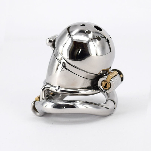 SODANDY Male Chastity Cage With 2 Locks Stainless Steel Chastity Belt Penis Restraint Arc Base Activities Penis Ring Adult Toys Y18100802