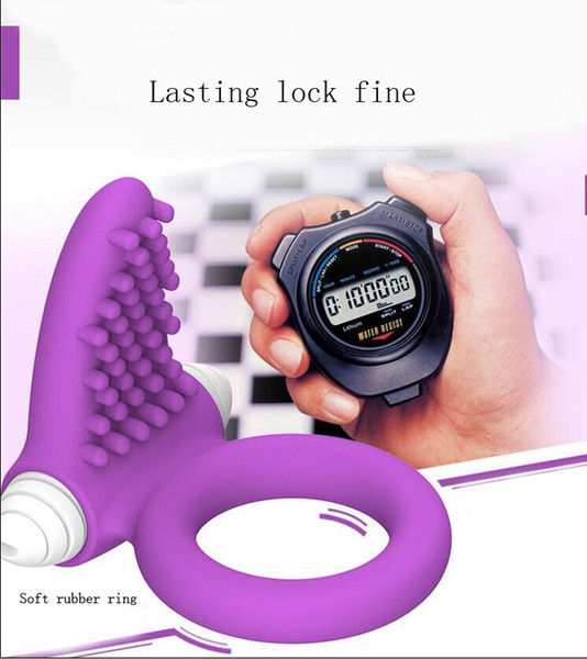 Hot Sale Silicone Vibrating Penis Rings Delaying Ejaculation Rings Sex Toys For Men Cock Ring Free Shipping New Lock Design