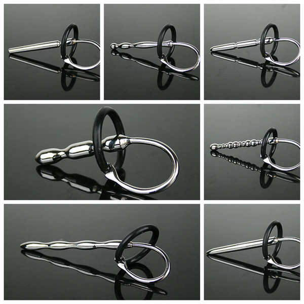 Stainless Penis Plug Sounding Urethral Strelcher Male Dilator Stimulator Rod