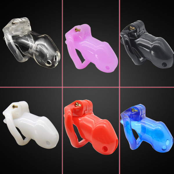 New Lock Male Chastity Belt Cock Cage Chastity Penis Sleeve Devices Sex Toys with 4 Penis Rings For Men SM Fetish