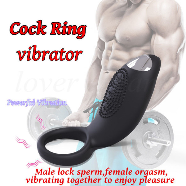 10 Speeds Vibrating Sexo Cock Ring USB Rechargeable Penis Ring Vibrator Clitoral Stimulation Sex Machine Sex Toys for Men Women S1025