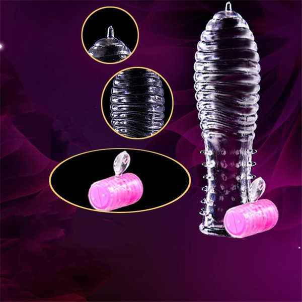 Extensions sleeve Penis Sleeve Male Enlargement Men Delay Spray clit massager Cock Ring vibrating cover Adult Sex Toys for Men