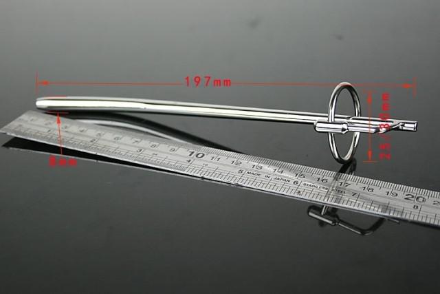 Length: 197mm Vibrating Urethral Sound Penis Plug Fetish Dilator Catheter Urethral Plug Penis Insert Sex Toys JX106