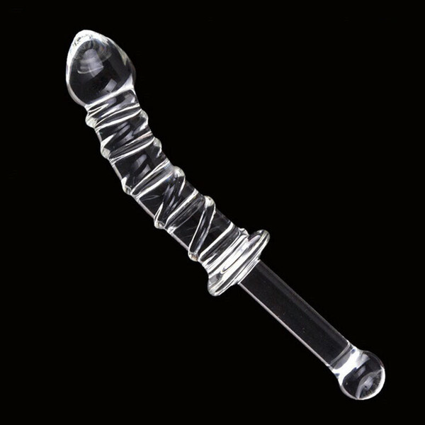 2016 New Glass dildo Anal Butt Plug Adult G-Spot Stimulation Clitoral Massager Sex Toys #R410