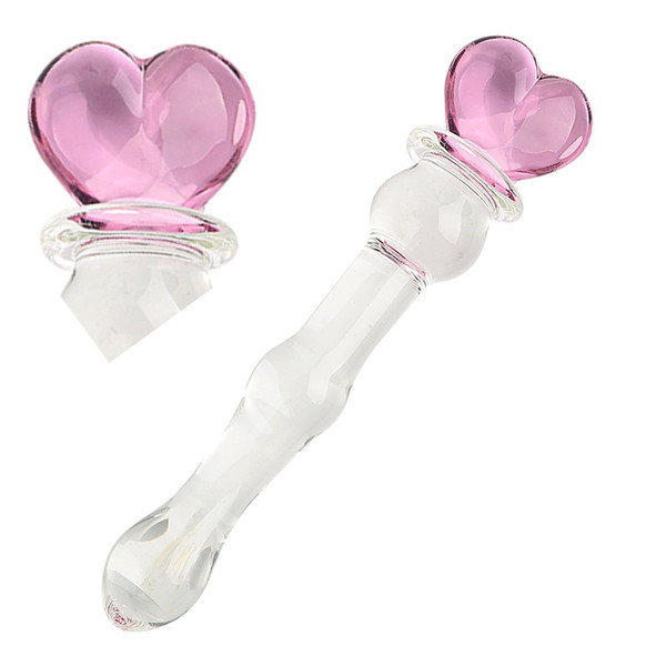 Glass Dildo Smooth Surface Crystal Glass Massage Stick Personal Magic Wand Massager for Women Glass Penis Anal Butt Plug