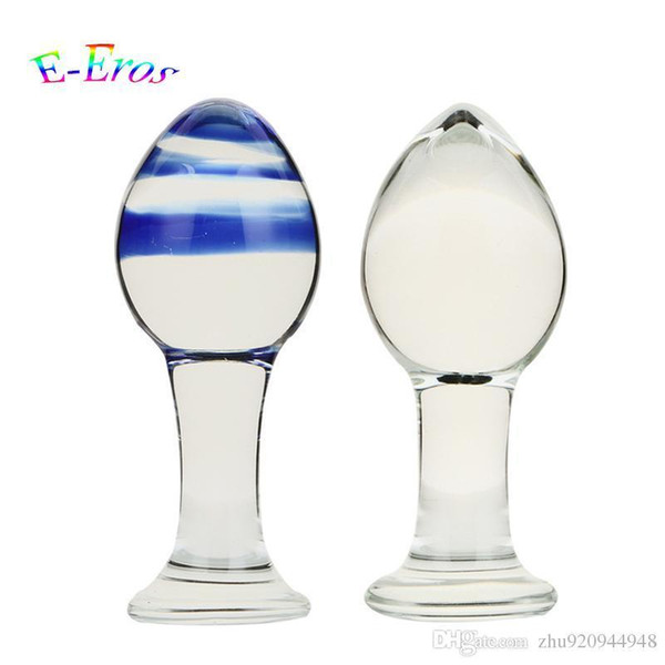 Smooth Clear Glass Anal Plug Buttplug 45mm Diameter Anal Balls Anus Dilator Stimulator G Spot Butt Plug Sex Toys For Woman