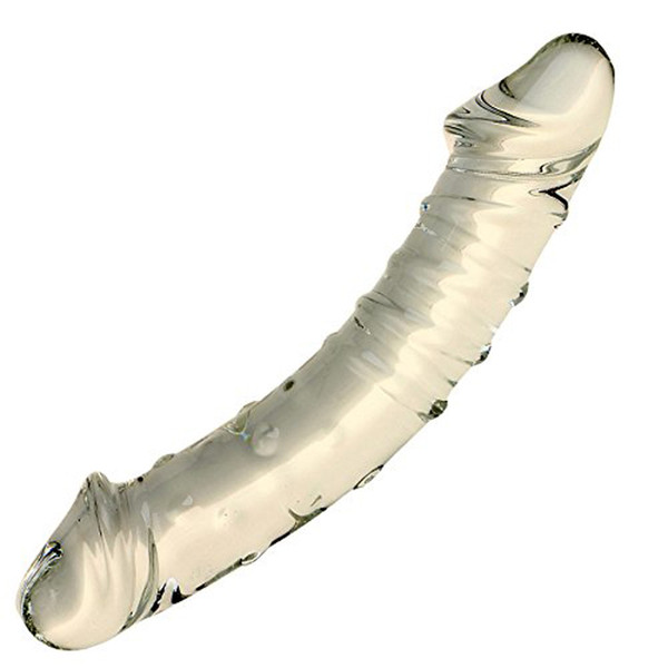 9 inch Super Large Glass Dildo Double Ended Dildo with Thread and Spot Glass Sex Toys for Men