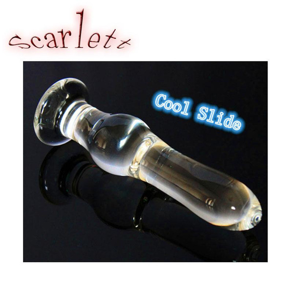 Smooth Sheer Pyrex Glass Crystal Dildo Penis Cock Anal Butt Plug Adult Products Sex Toys Female Masturbation Women15cm*3.5cm