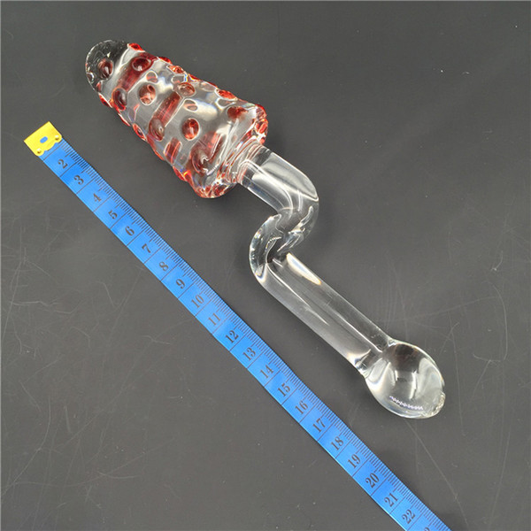 Rotate Handle Glass Crystal Dildo Penis Dick - Anal Butt Plug Sex Toy Adult Products for women men masturbation