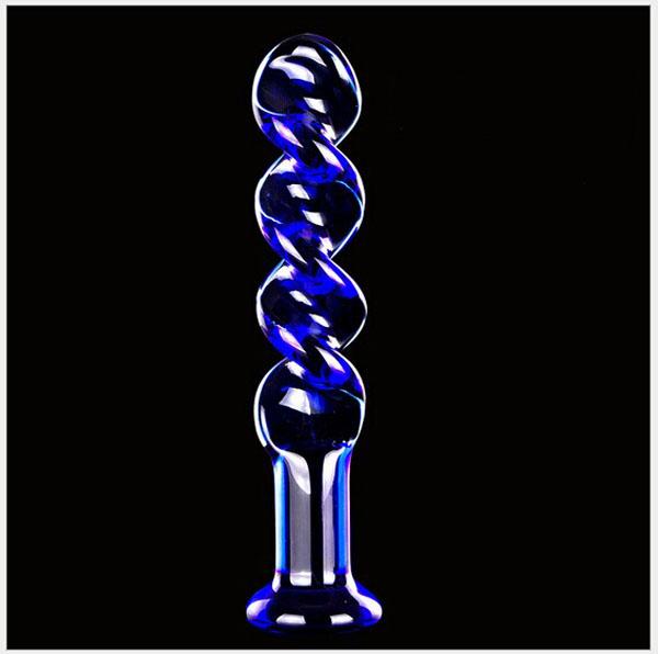 Newest Crystal Dildos Twisted Glass Anal Plugs Butt Toys For Men/Women Prostate G Spot Masturbation Gear Adult Sex Gear