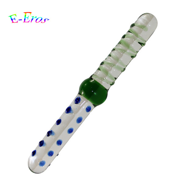Long Huge Double End Pyrex Penis Glass Dildo Big Crystal Anal Plug Sex Toys for Lesbian Female Masturbator