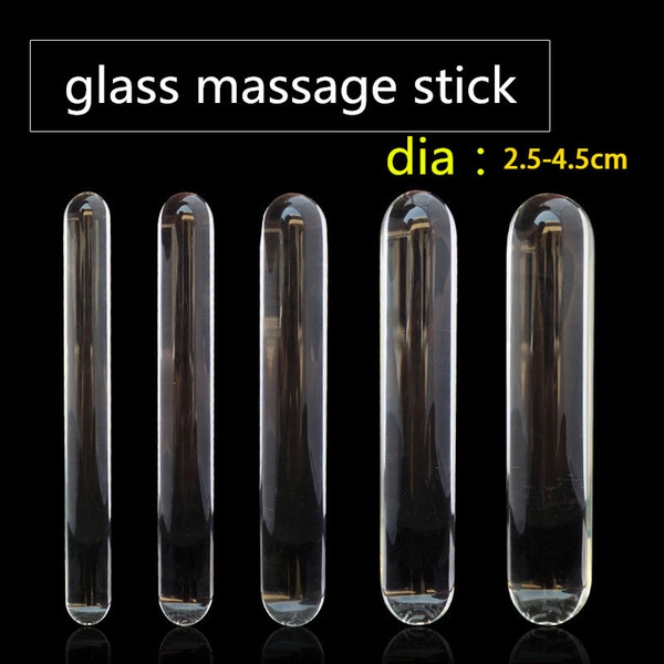 Pyrex Glass Dildo Cylinder Fake Penis Crystal Anal Butt Plug Prostate Massager G-spot Female Masturbation Sex Toys for Women Men