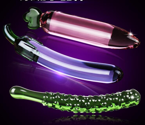 Free Shipping 3pcs lot Glass Crystal Penis Woman with Backyard Anus Serra Pearl Masturbation Stick Adult Appeal Sex Articles