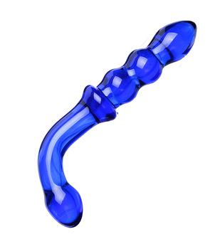 Crystal Beads Butt Stopper Fake Penis Vagina Stimulator Pyrex Glass Dildo Plug Anal Sex Toys