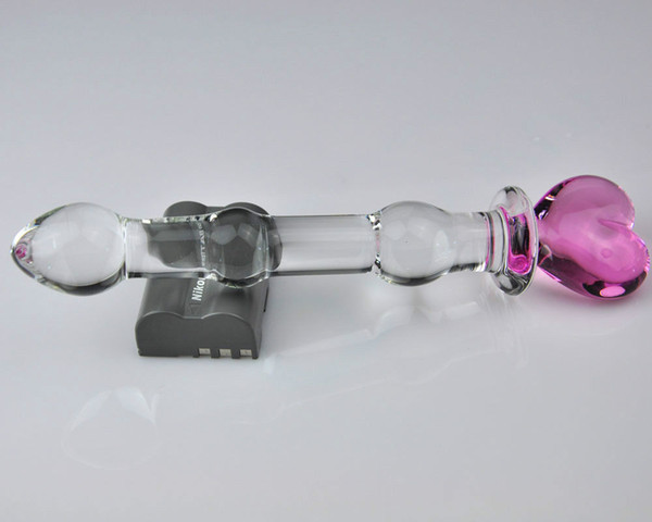 Waterpro Crystal Glass Dildo Clitoral G-Spot Stimulation Anal Butt Plug Sex Toy #R12