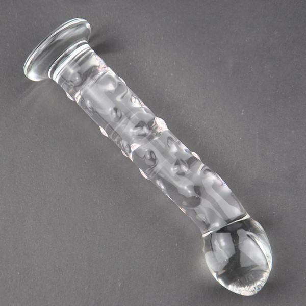 Dildo Glass Penis Anal butt plug Vaginal G-Spot Massager Sex Toys For Women #R478