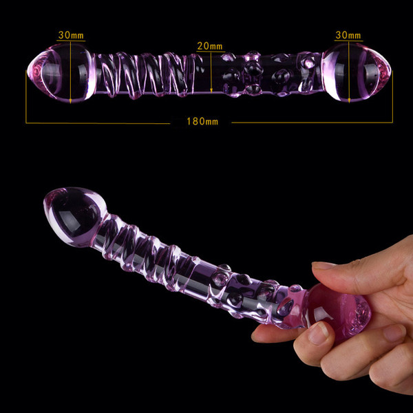 Glass Crystal Penis Anal Dildo Glass Sex Toys Products, Anal Penis for Women Men Gay Lesbian Anal Plug Glass Massager