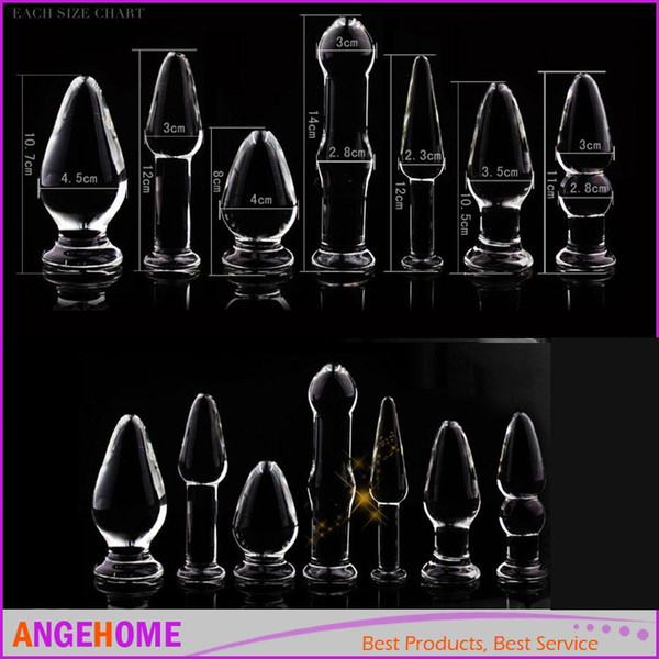 7 Size Adult Games Crystal Glass Anal Plug Dildos Thrust Anchor Ass Butt Vagina Stopper Glass Sex Toys Products New Sexy Play