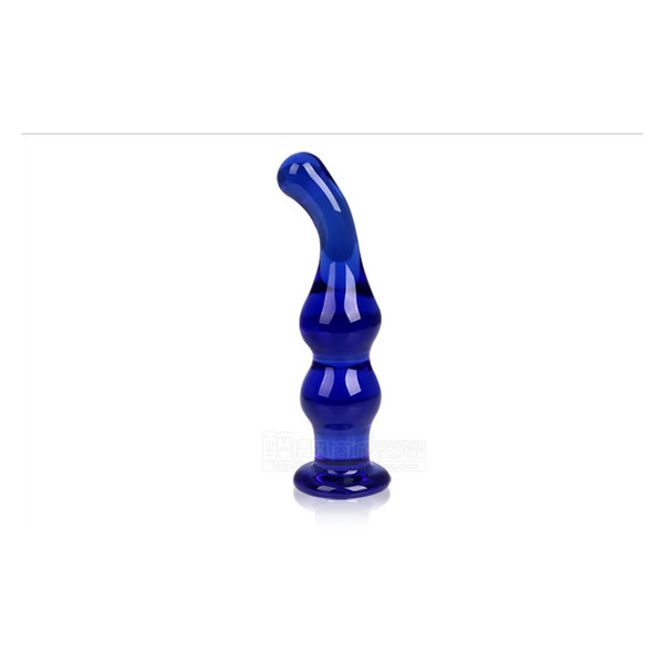 Pyrex Glass Dildo G-spot Massager Stimulator Anal Plug Fetish Sex Toy Blue Clear Crystal Anal Plug Female Male Adult Novelty