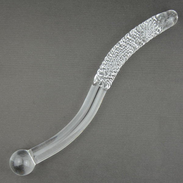 Adult Glass dildo G-Spot Stimulation Clitoral Massager Anal Butt Plug Sex Toy #T701