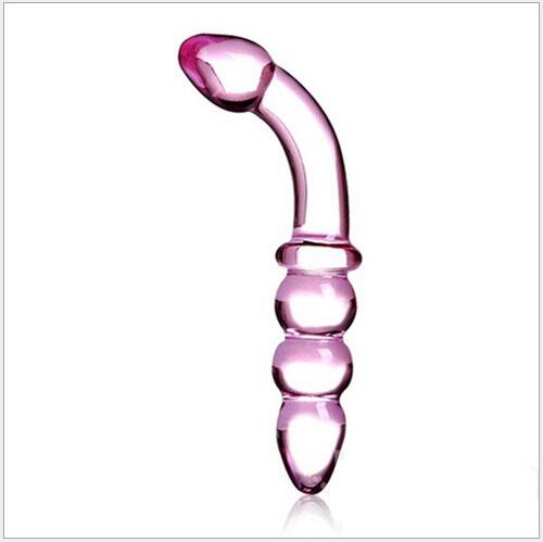 Double Ended Smoky Jade Curved Sleek Glass Dildo Anal Plug Butt Toys For Male/Female Adult Sex Products