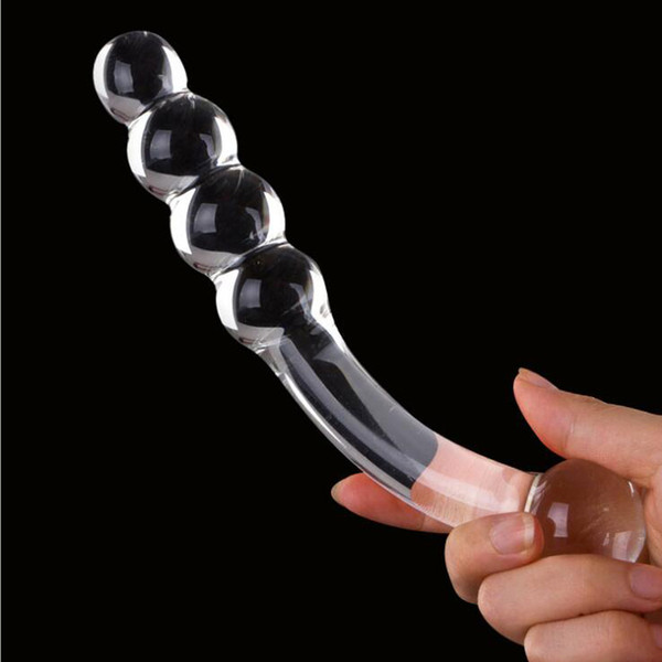 Glass Dildo Pyrex Crystal Penis Sex toys for women - Anal Butt Plug for Female - Anal Sex Toys - Masturbation Glass Dildo