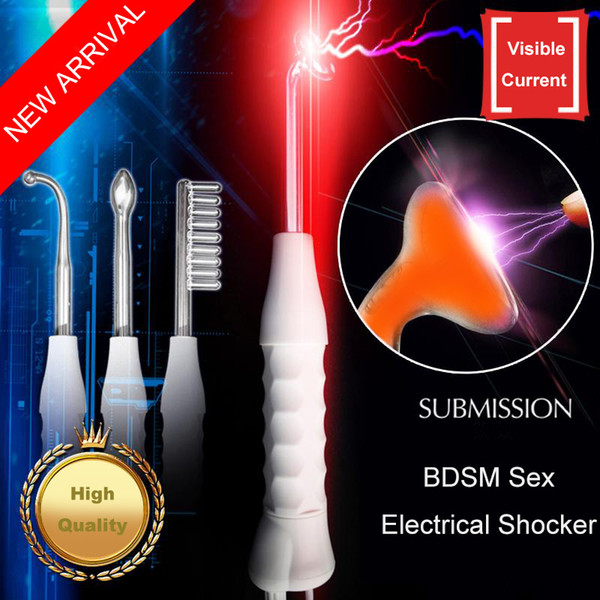 Portable High Frequency Electro Sex Shock E-Stim Violet Wand Kit with 4 Glass Tube US Plug and EU plug can Choose