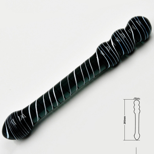 Black Glass Dildos Penis Anal Butt Plug G spot Stimulator In Adult Games For Couples , Fetish Sex Toys For Women And Men Gay