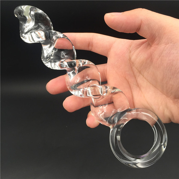 Spiral Glass Sex Toy for Women Crystal Sexual Tools for Female Pyrex Sexy Massager G-spot Vibrator Men Gags Anal Plug Sex Products