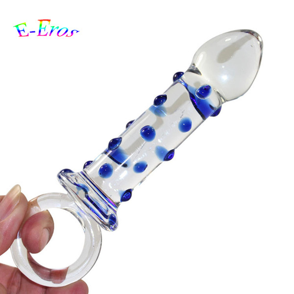 New Circular Coarse Lager Crystal Glass Dildo Sex Toys Fake Penis Anal Butt Plug For Female Male Gay Masturbation Sex Products