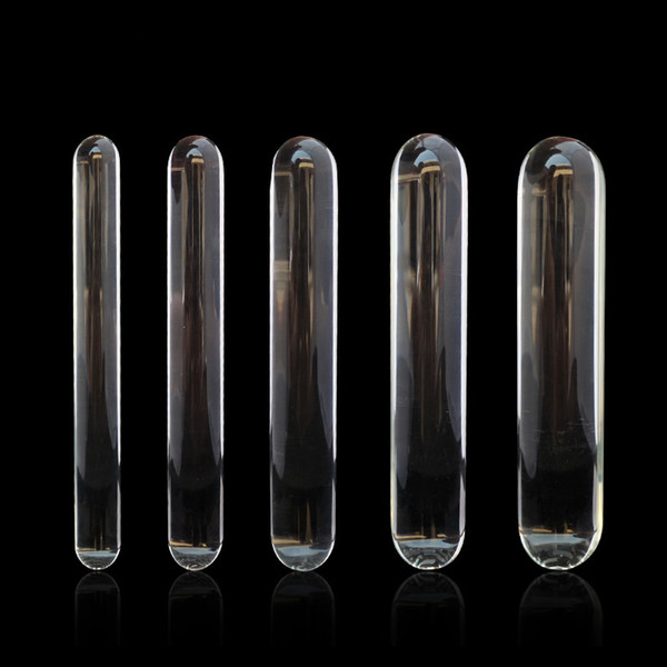 Glass Dildo Masturbator Crystal Pyrex Penis Anus Stimulator Anal Spreader Plug for Male Female Sex Toy New Style Various Size B0104015