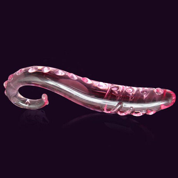 Hippocampus Shape Pink Anal Glass Dildo Crystal Butt Plug Women Sex Toy Adult Products For Men Erotic Sexy Game Toys For Couples