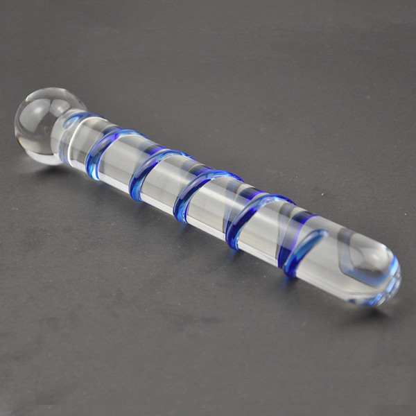 Adult Glass dildo Anal Plug Crystal Penis G Spot Massager Masturbator Sex Toys #R478