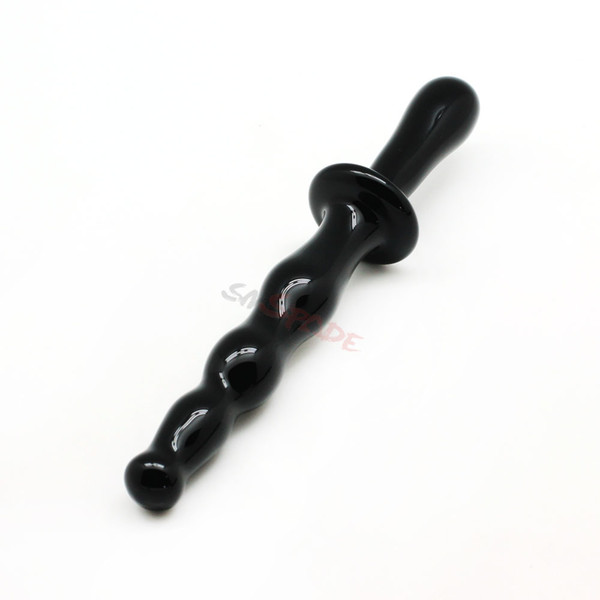 Glass Anal Butt Plugs Black Dildos female G-spot masturbation sex toy,adult masturbator sex toys men Gay ,lesbian Sex toys Y18102305