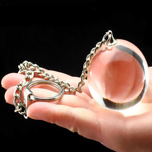 4.0cm Clear sex crystal ball for women vagina ball sex toy fetish,adult female masturbation glass sex toys for sexshop Y18102305