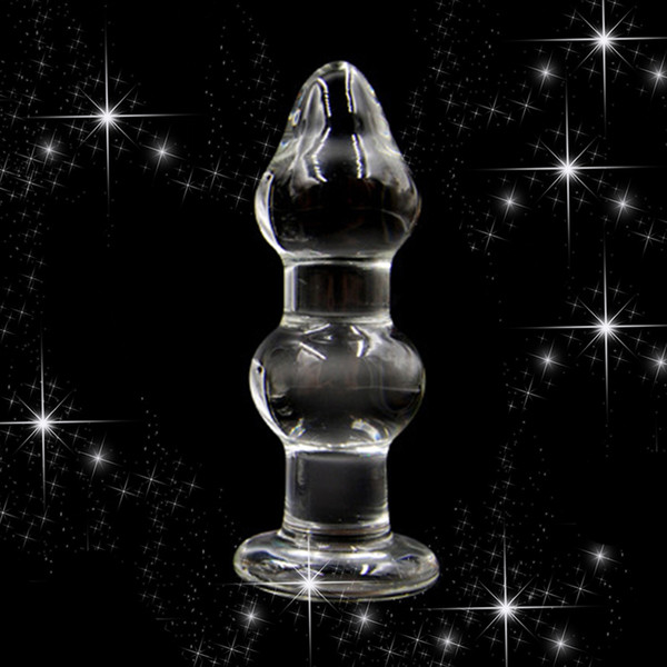 Women Super Big Large Transparent Crystal Glass Anal Plugs, Anal Beads Butt Plug Anal Dildo Gay Men Sex Toys, Erotic Toy