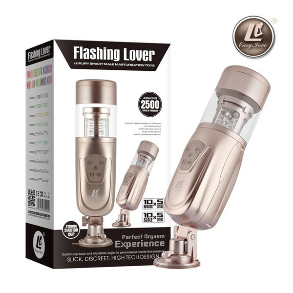 New Easy Love Telescopic Flashing Lover Smart Masturbator Automatic Sex Machine,Rotating&Retractable Electric Male Masturbators,Sex Toys