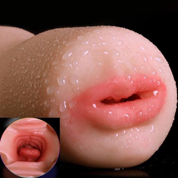 New Oral Masturbator For Man Artificial Realistic Soft Tongue Mouth Pussy Blowjob Male Masturbation Product Adults Sex Toy For Men