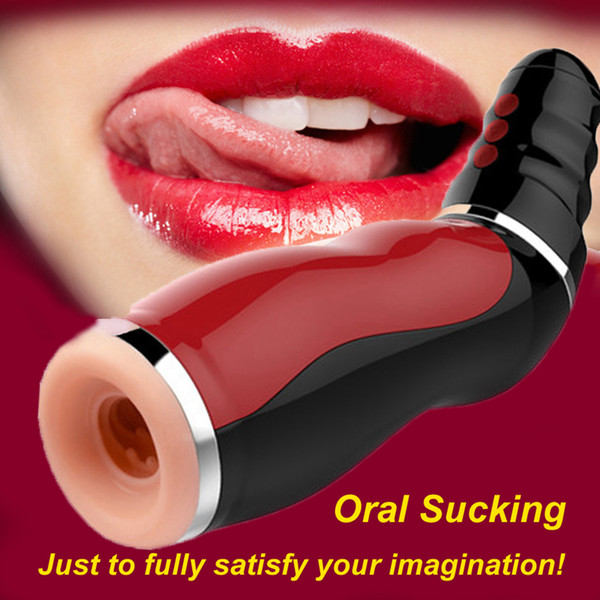 Real Oral Sucks Male Masturbator Deep Throat Clip Suction Sex Machine Induced Vibration Sex Moan Intimate Goods Sex Toys for Men