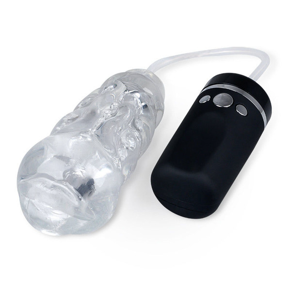 Electric Man Blowjob Oral Aircraft Cup USB Charging Vibrating Mouth Masturbator Male Penis Massage Exerciser Mastubation Cup A3 S18101609