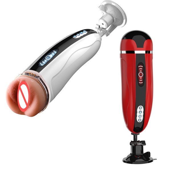 Electric Masturbation Cup Realistic Vaginas Fully Automatic Intelligent Suction Heating Hands Free USB Rechargeable Sex Toys for Men B2-1-50