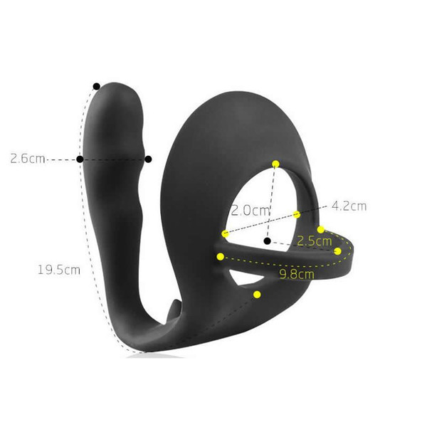 Silicone Male G-Spot Prostate Massager P Spot Stimulator Waterproof with Penis Scrotum Ring Sex Toy Penis Enhancer Erection Enhancement