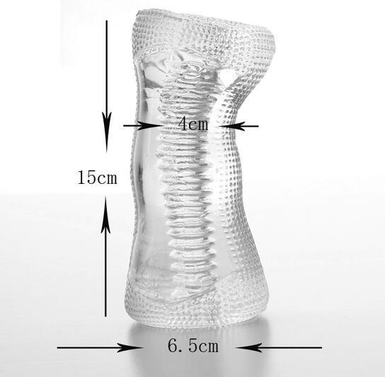 Transparent Silicone Male Masturbator 2 Type Penis Trainer Sex Products Pocket Pussy Stroker Stretchy Masturbation Cup Sex Toys